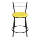 Ver imagem 5 de Jogo 6 Banqueta Baixa Para Cozinha Epoxi Craqueada Assento Estofado