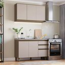 Ver imagem 1 de Cozinha Compacta Connect 6 Portas 2 Gavetas 100% Mdf Duna/cristal - Henn