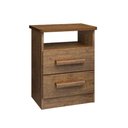 Ver imagem 2 de Mesa de Cabeceira Firenze 2 Gavetas com Nicho 100 Mdf D Doro Móveis