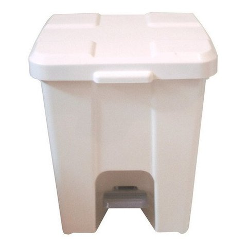 Cesto Quadrado Com Pedal 15 Litros P15:Branco