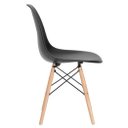 Ver imagem 5 de Conjunto de Mesa de Jantar Eames Eiffel Redonda 120cm Tampo de Madeira Preto com 4 Cadeiras Pretas