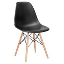 Ver imagem 4 de Conjunto de Mesa de Jantar Eames Eiffel Redonda 120cm Tampo de Madeira Preto com 4 Cadeiras Pretas