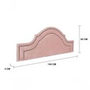 Ver imagem 7 de Cabeceira Casal Luxo 140x60 Veludo Rosê Tachas Fumê