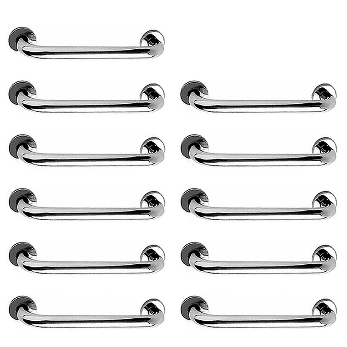 Barra de Apoio 40cm Aço Inox Kit 11 Unidades Idoso Deficiente Banheiro Box Corrimao Escada Acessibil - 2