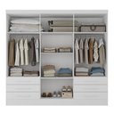 Ver imagem 2 de Guarda-roupa Solteiro Lancaster 6 Portas 6 Gavetas 100% Mdf Branco - Panorama Móveis
