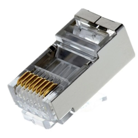 Kit 80 Conector Blindado Rj45 Cristal 8p8c Cat6
