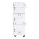 Ver imagem 3 de ESCANINHO GUARDA VOLUMES 3 PORTAS COM RODIZIOS 100% MDF M506.B MUNDI MOVEIS