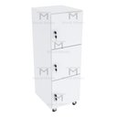 Ver imagem 4 de ESCANINHO GUARDA VOLUMES 3 PORTAS COM RODIZIOS 100% MDF M506.B MUNDI MOVEIS