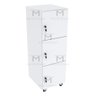 ESCANINHO GUARDA VOLUMES 3 PORTAS COM RODIZIOS 100% MDF M506.B MUNDI MOVEIS - 4