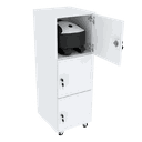 Ver imagem 1 de ESCANINHO GUARDA VOLUMES 3 PORTAS COM RODIZIOS 100% MDF M506.B MUNDI MOVEIS