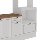 Ver imagem 4 de Cozinha Compacta Isis 8 Portas 1 Gaveta Branco/Ebano com Tampo