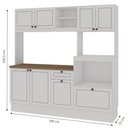 Ver imagem 7 de Cozinha Compacta Isis 8 Portas 1 Gaveta Branco/Ebano com Tampo
