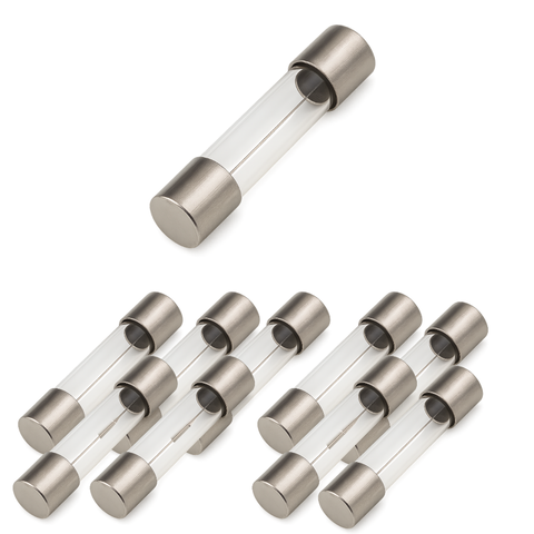 Kit 10 Fusivel Vidro Pequeno 25a