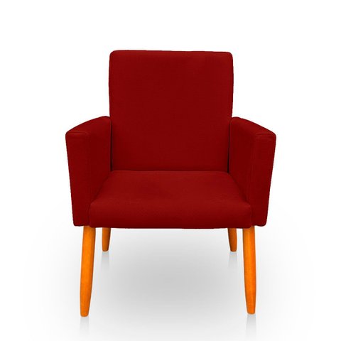 Poltrona Cadeira para Sala Confortável e Minimalista Nina Suede