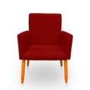 Ver imagem 1 de Poltrona Cadeira para Sala Confortável e Minimalista Nina Suede