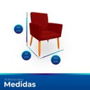 Ver imagem 5 de Poltrona Cadeira para Sala Confortável e Minimalista Nina Suede