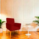 Ver imagem 2 de Poltrona Cadeira para Sala Confortável e Minimalista Nina Suede
