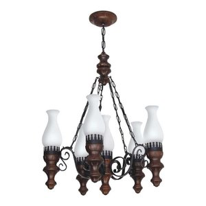 Lustre Rústico Envelhecido 6 Lâmpadas 806e