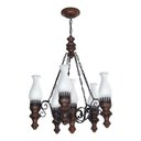 Ver imagem 1 de Lustre Rústico Envelhecido 6 Lâmpadas 806e