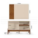 Ver imagem 5 de Rack Bancada com Painel Wood Canela/Off White para TV até 42” - Mobler