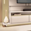 Ver imagem 5 de Estante Home Theater Montane Off White/champanhe para Tv até 75” - Hb Móveis