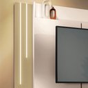 Ver imagem 3 de Estante Home Theater Montane Off White/champanhe para Tv até 75” - Hb Móveis