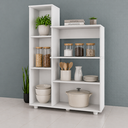 Ver imagem 4 de Armário Organizador Multiuso Cozinha e Lavanderia Mdp - 143x96cm - Branco Clean