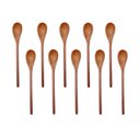 Ver imagem 1 de Kit 10 Peças Colher de Pau Madeira Modelos Mingau 27 cm