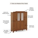 Ver imagem 5 de Guarda-Roupa 4 Portas com Espelho sem Aplique Estrutura em Madeira Cobre Marrom/Castanho