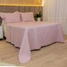 Kit Colcha Casal Liso Bouti Cobre Leito 3 Peças Cor:Rose - 1