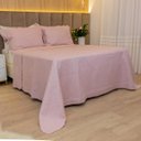 Ver imagem 1 de Kit Colcha Casal Liso Bouti Cobre Leito 3 Peças Cor:Rose