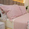 Kit Colcha Casal Liso Bouti Cobre Leito 3 Peças Cor:Rose - 4