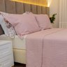 Kit Colcha Casal Liso Bouti Cobre Leito 3 Peças Cor:Rose - 3