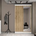 Ver imagem 1 de Guarda Roupa Casal 2 Portas 2 Gav Espelho Branco