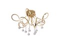 Ver imagem 1 de Plafon Dourado com Cristais 70cm Led 43W 3500K Bivolt PARIS LUZ