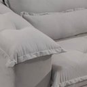 Ver imagem 6 de Sofá Retrátil e Reclinável Valência Luxo Linho 2.10m com Almofadas Decorativas Jc Estofados