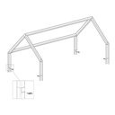 Ver imagem 3 de Bicama Casinha Solteiro Slim Rb com Kit Escada/escorregador Grade de Proteção Branco Housin