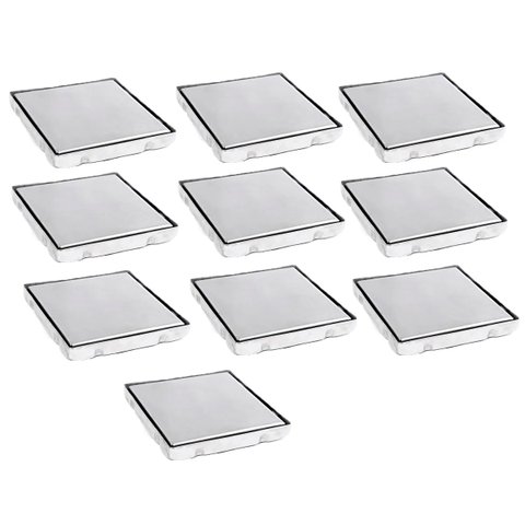 Ralo Oculto Invisivel 15x15 Anti Odor Kit 11 Uni Cozinha Inox Lavanderia Casa Banheiro Lavabo Limpez