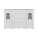 Ver imagem 7 de Cômoda Infantil 125cm 2 Portas com Vidro e 4 Gavetas Doçura Multimóveis Mp4495 Branco