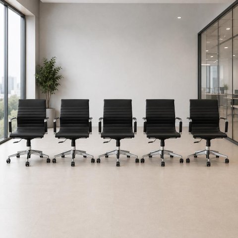 Cadeira Escritório Aris Diretor Soft Kit 5 Unidades Plaxmetal 5 Anos de Garantia Fabricação