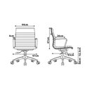 Ver imagem 3 de Cadeira Escritório Aris Diretor Soft Kit 5 Unidades Plaxmetal 5 Anos de Garantia Fabricação