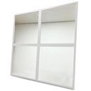 Ver imagem 1 de Módulo Espelho Decorativo - Kit 04 de 50x50cm TaColado Moldura Branca