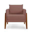 Ver imagem 3 de Kit 02 Poltronas Lana Veludo Base de Madeira - D’Rossi Rose
