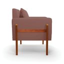 Ver imagem 4 de Kit 02 Poltronas Lana Veludo Base de Madeira - D’Rossi Rose