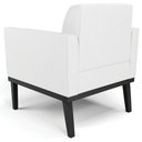 Ver imagem 5 de Poltrona Decorativa Base Madeira Preto Maressa Sintético Branco - Ibiza