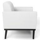 Ver imagem 6 de Poltrona Decorativa Base Madeira Preto Maressa Sintético Branco - Ibiza