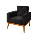 Ver imagem 2 de Poltrona Florença Veludo Preto