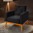 Ver imagem 1 de Poltrona Florença Veludo Preto