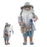 Papai Noel Colecionavel Praiano de Balde e Vara Pescar 40cm - 3