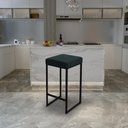 Ver imagem 3 de Kit 03 Banquetas Maya Tec. Sintético Branco Com Pés Preto
